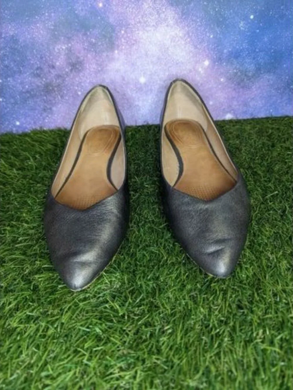 Corso Como Julia Metallic Bronze Leather Flats Loafers Women's Shoes Size 7